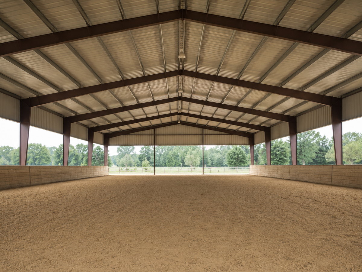 Covered riding arena build